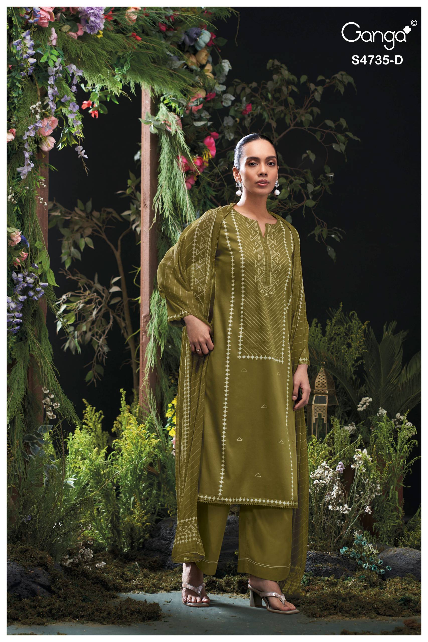KIYANSHI 4735 SERIES BY GANGA FASHION Beautiful Colourful COTTON SATIN Dresses At Wholesale Price